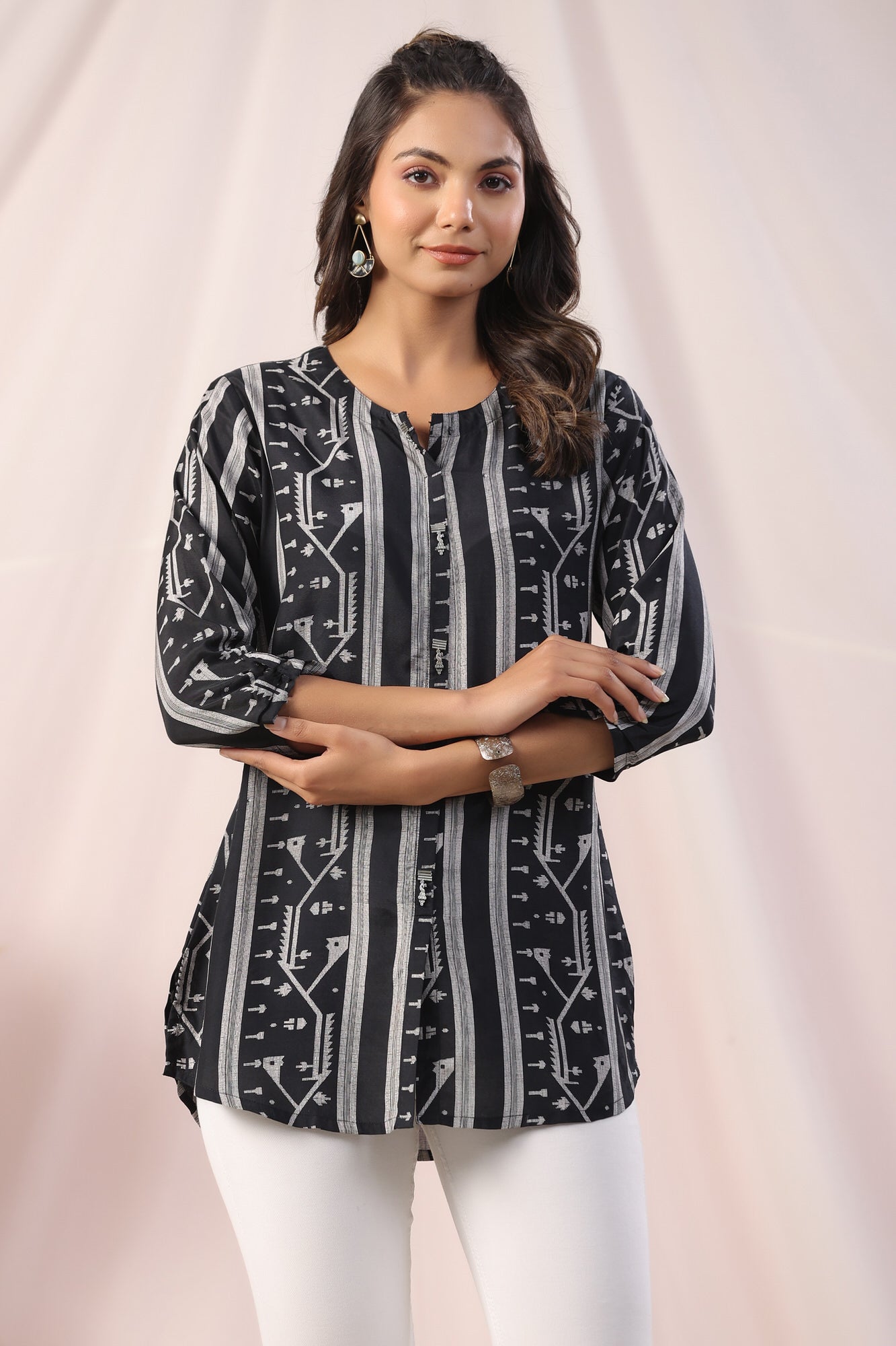 Noir Nightshade Muslin Silk Top