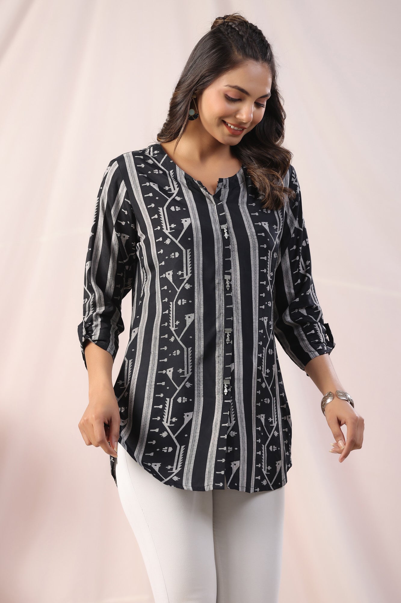 Noir Nightshade Muslin Silk Top