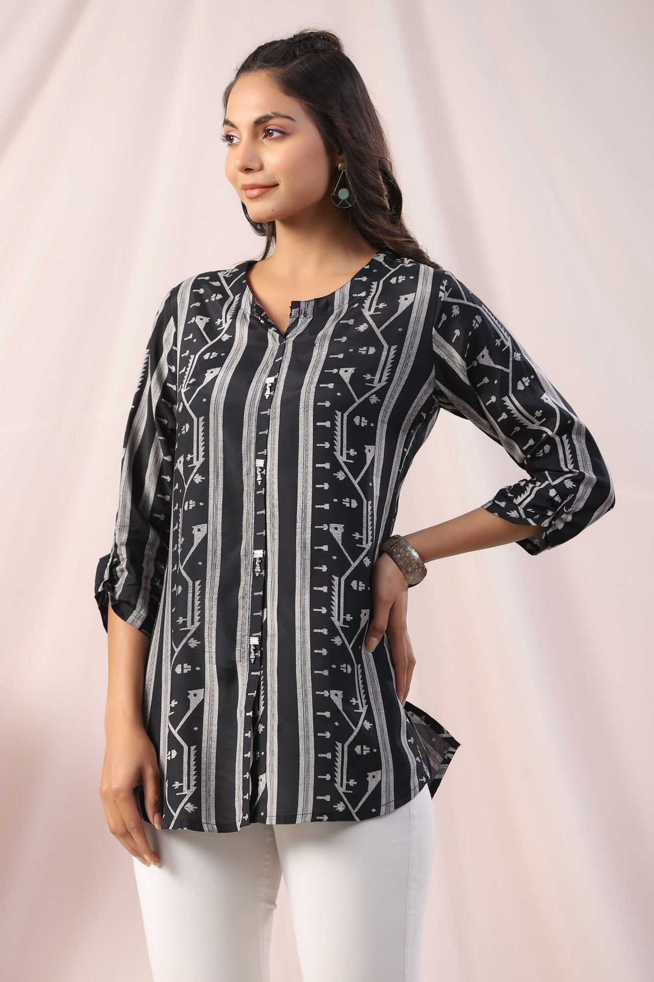 Noir Nightshade Muslin Silk Top