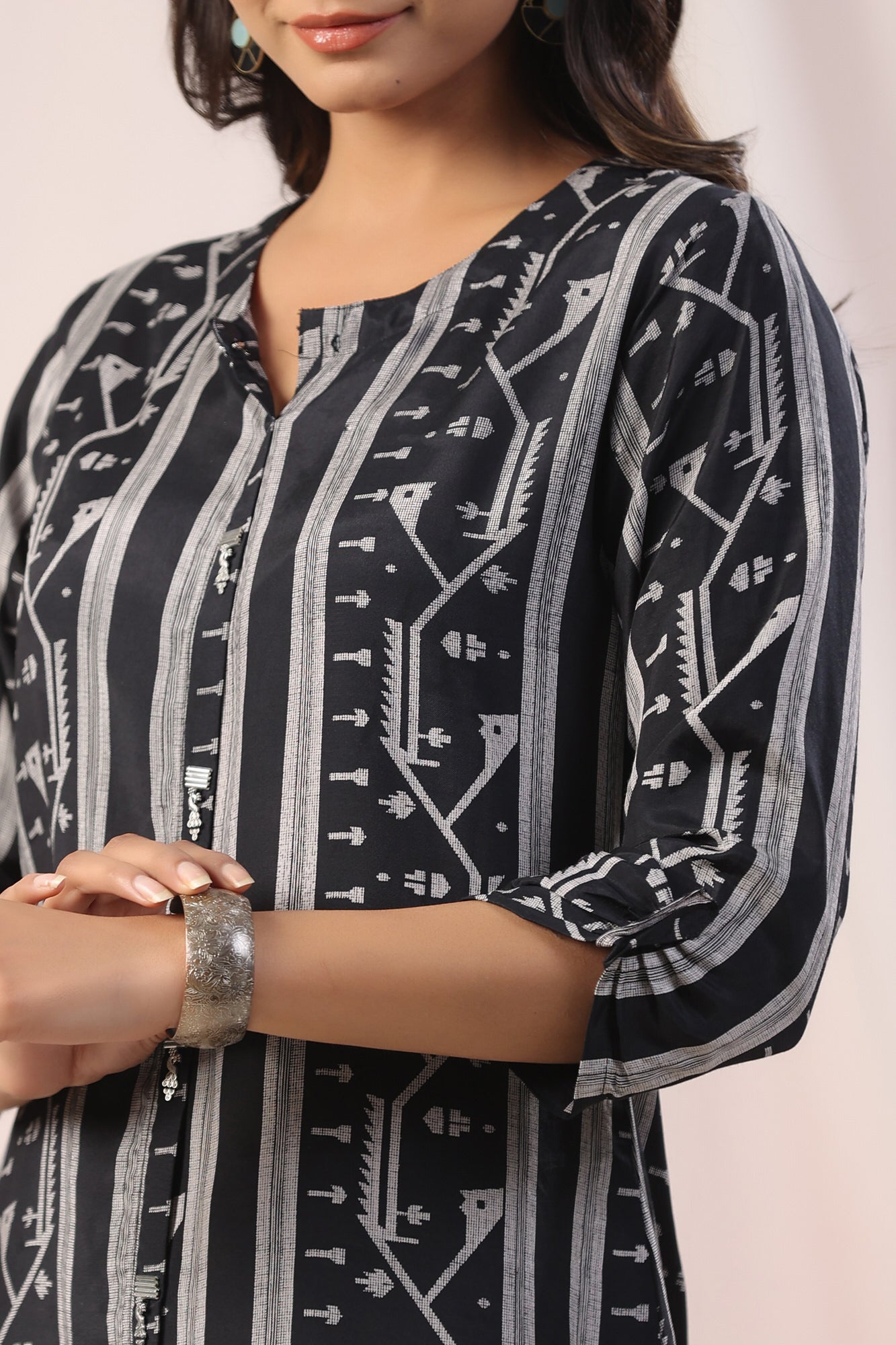 Noir Nightshade Muslin Silk Top