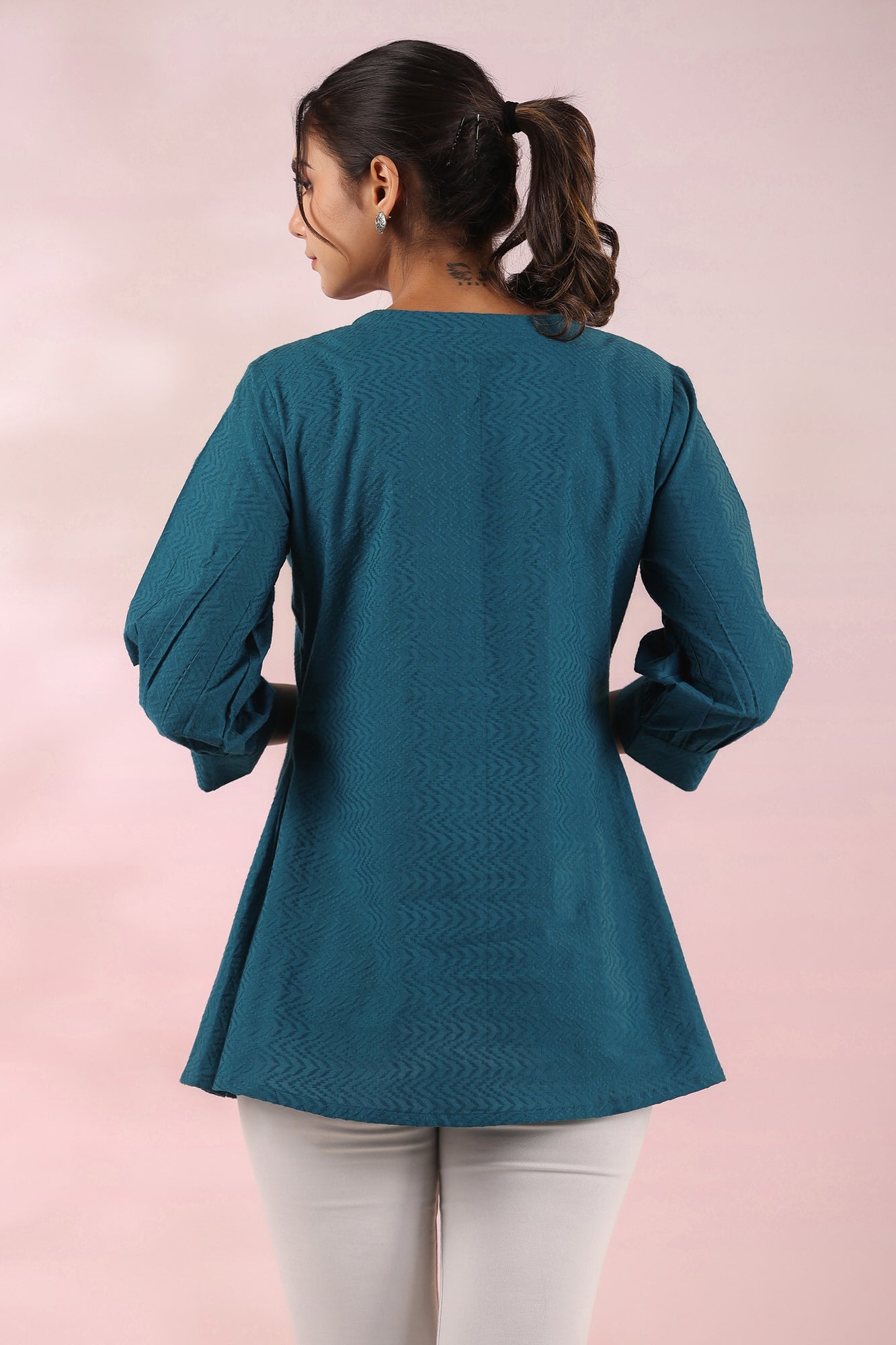 Blueberry Cotton Dobby Top