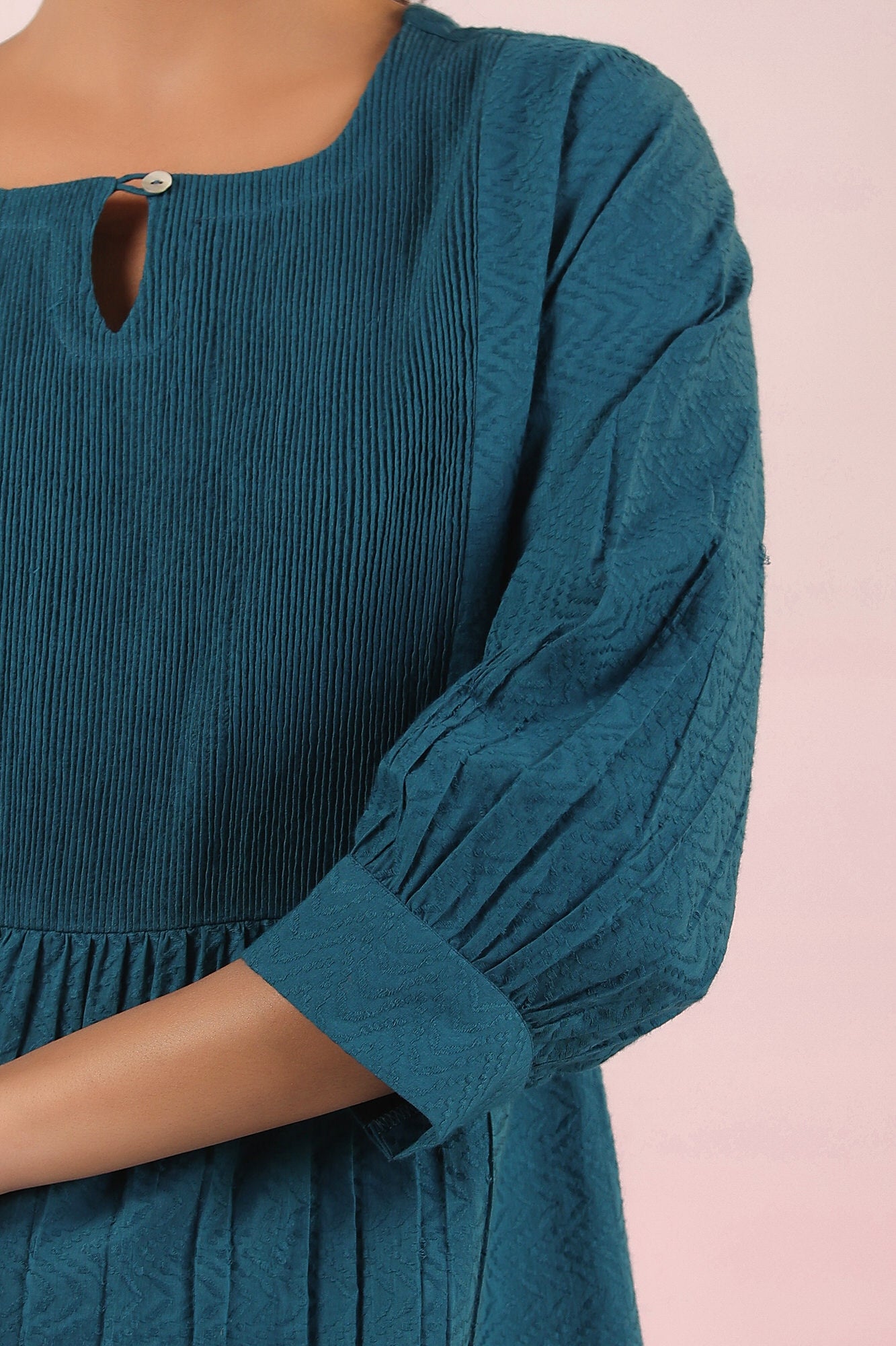 Blueberry Cotton Dobby Top