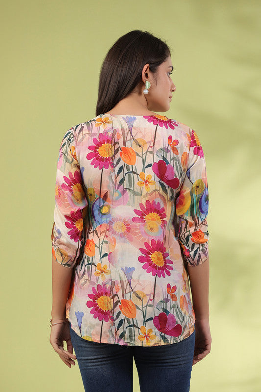 Meadow Sketch Russian Silk Top