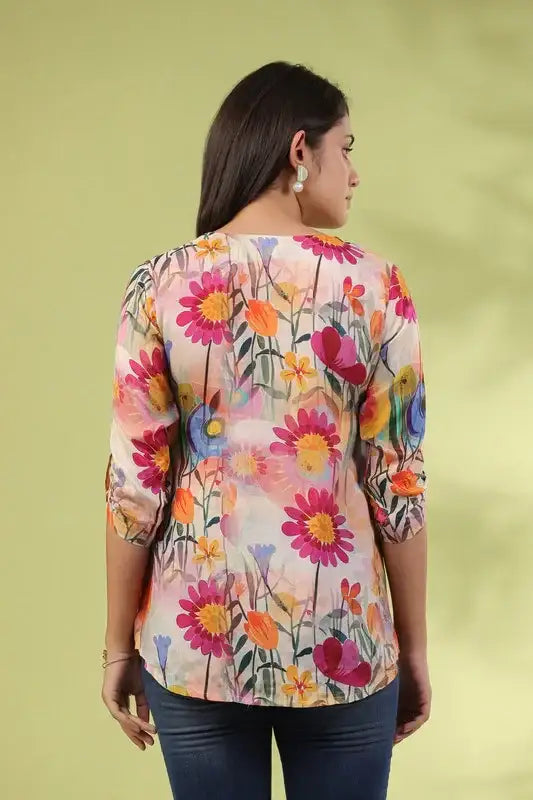 Meadow Sketch Russian Silk Top