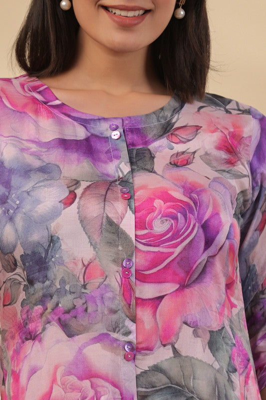 Floral Art Russian Silk Top