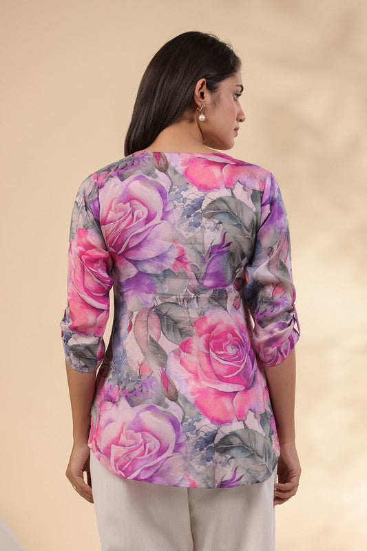 Floral Art Russian Silk Top