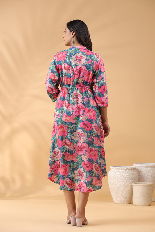 Abstract Aura Dress in Russian Silk