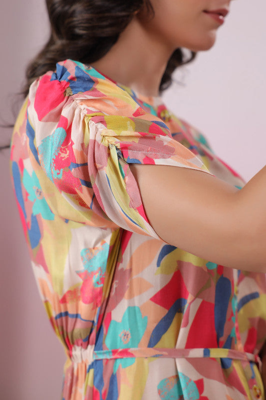Candy Crush Shirt Dress in Russian Silk