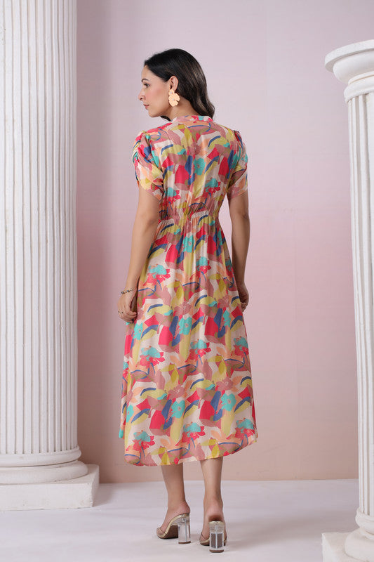 Candy Crush Shirt Dress in Russian Silk