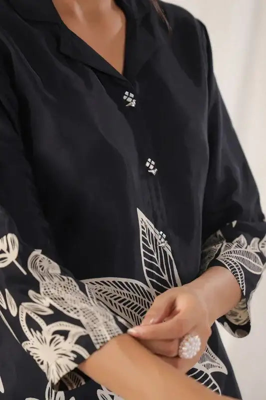 Midnight Tropics Russian Silk Top