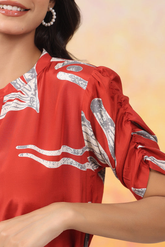 Rust Mirage Russian Silk Dress