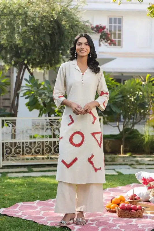 Botanical Outline Cotton Flex Co-ord Set