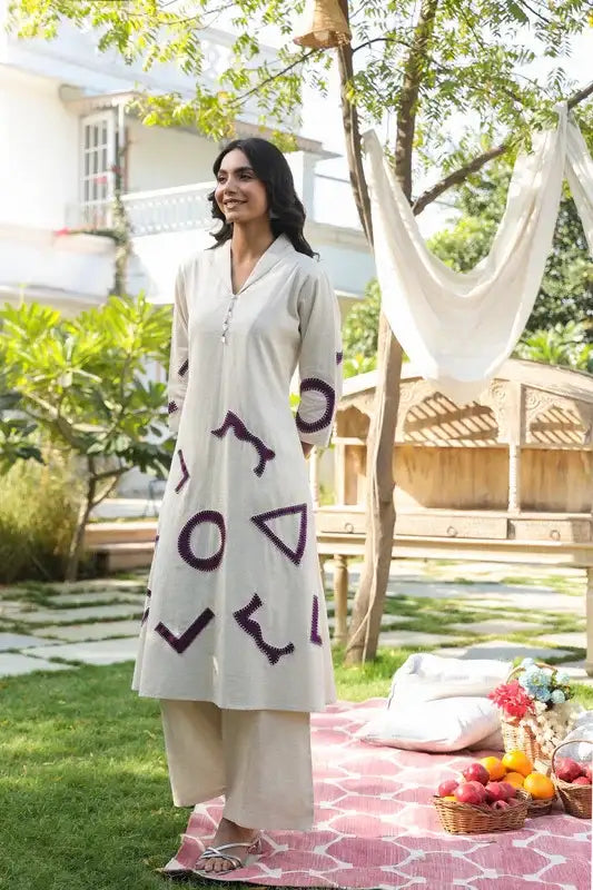 Botnical Appliqué Cotton Flex Co-ord Set