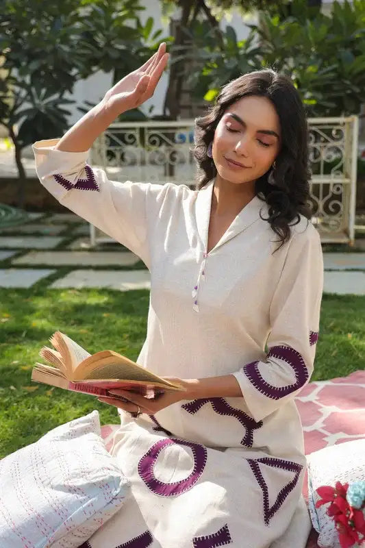 Botnical Appliqué Cotton Flex Co-ord Set