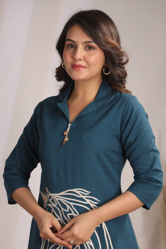 Rama Horse Embroidery Dress