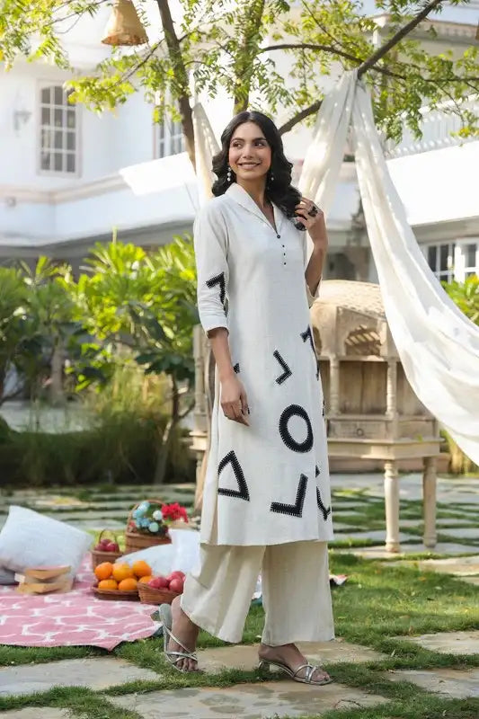 Monochrome Whimsy Cotton Flex Co-ord Set