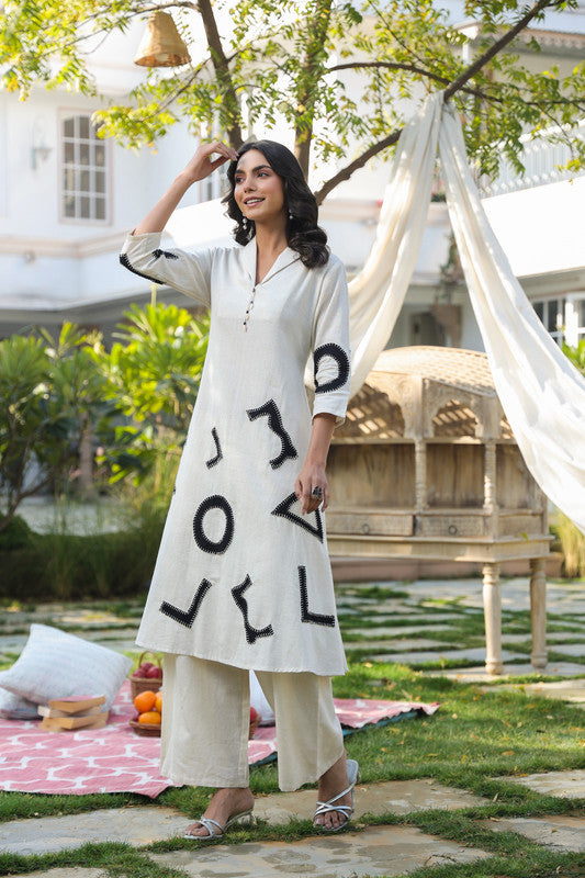 Monochrome Whimsy Cotton Flex Co-Ord Set