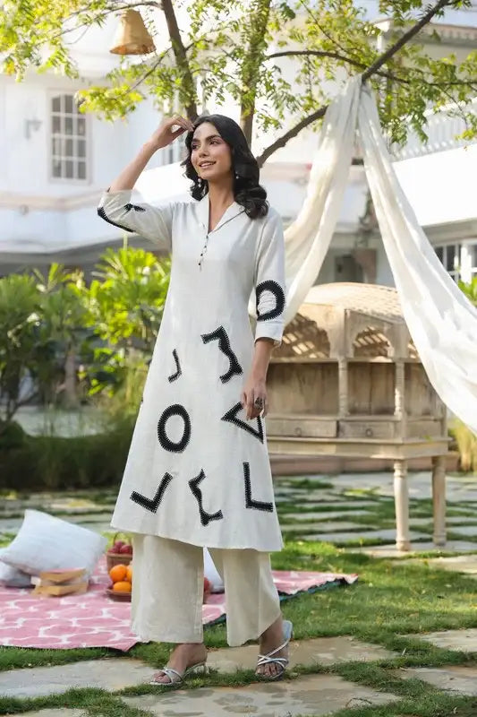 Monochrome Whimsy Cotton Flex Co-ord Set