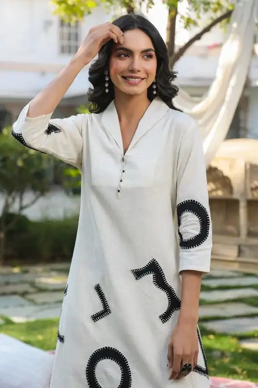 Monochrome Whimsy Cotton Flex Co-ord Set