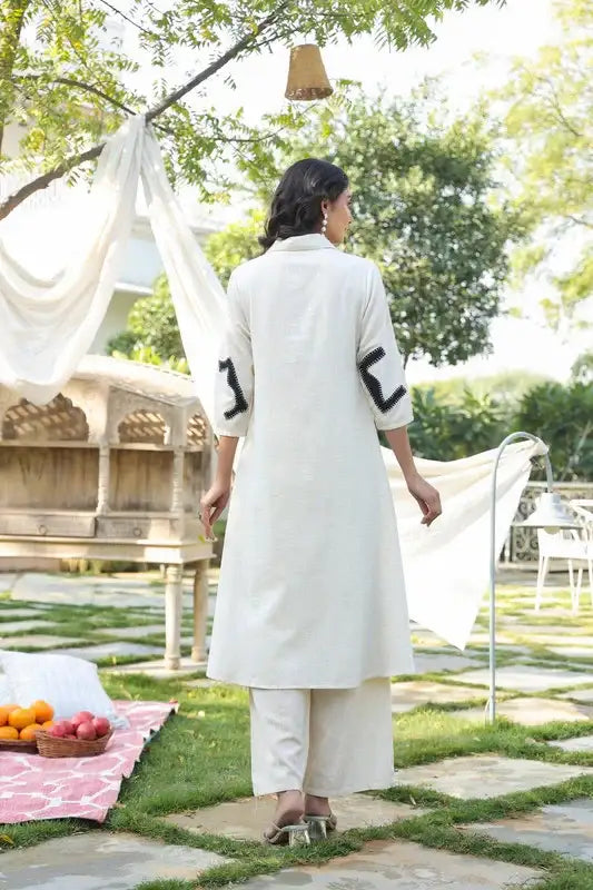 Monochrome Whimsy Cotton Flex Co-ord Set