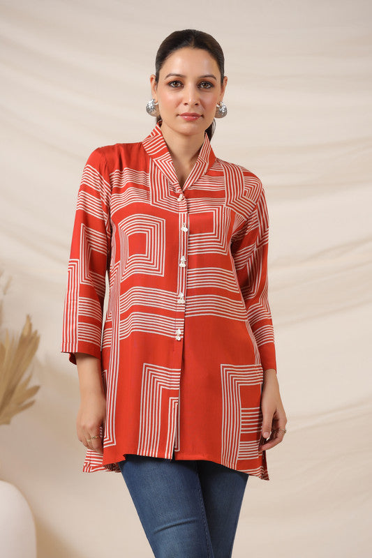 Rust Grace Russian Silk Top