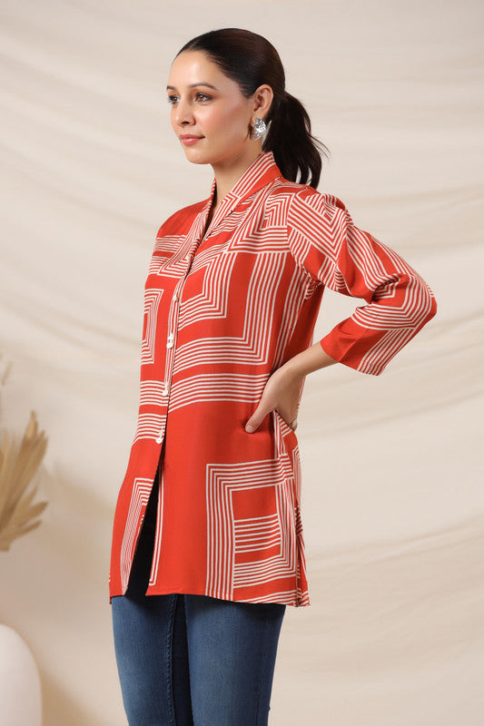 Rust Grace Russian Silk Top