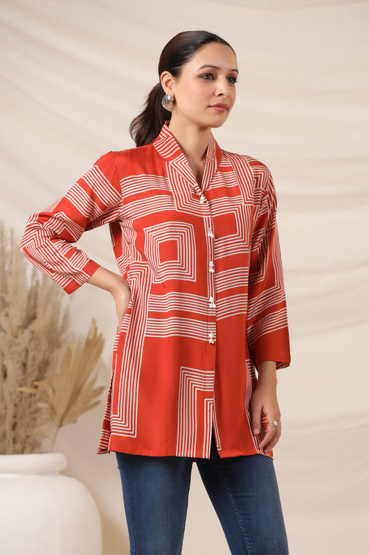 Rust Grace Russian Silk Top