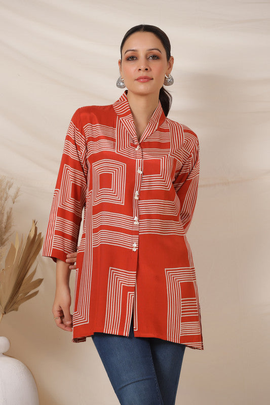 Rust Grace Russian Silk Top