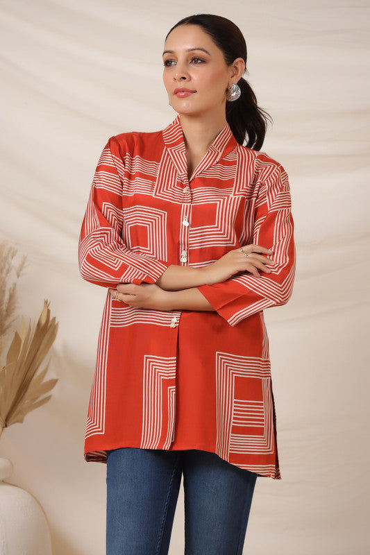 Rust Grace Russian Silk Top