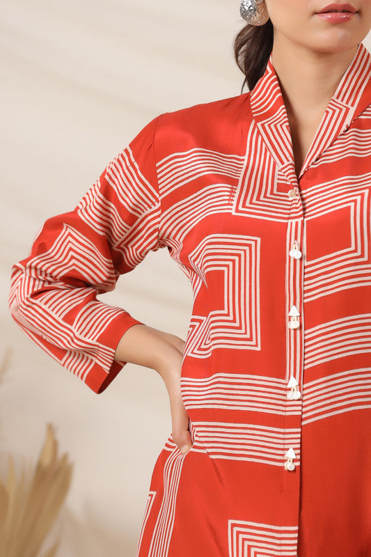 Rust Grace Russian Silk Top