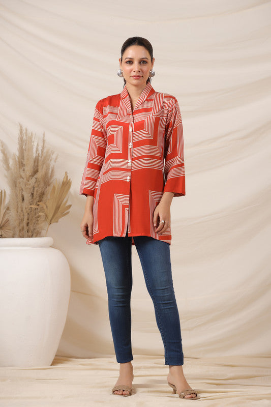 Rust Grace Russian Silk Top