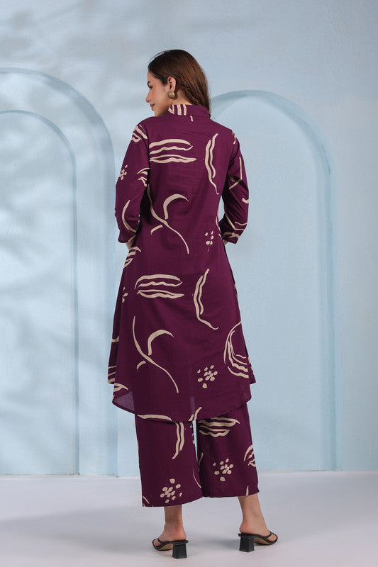 Purple Botnical Co-ord Set