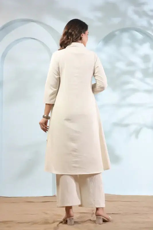 Ivory Tribal Elephant Cotton Flex Co-ord Set