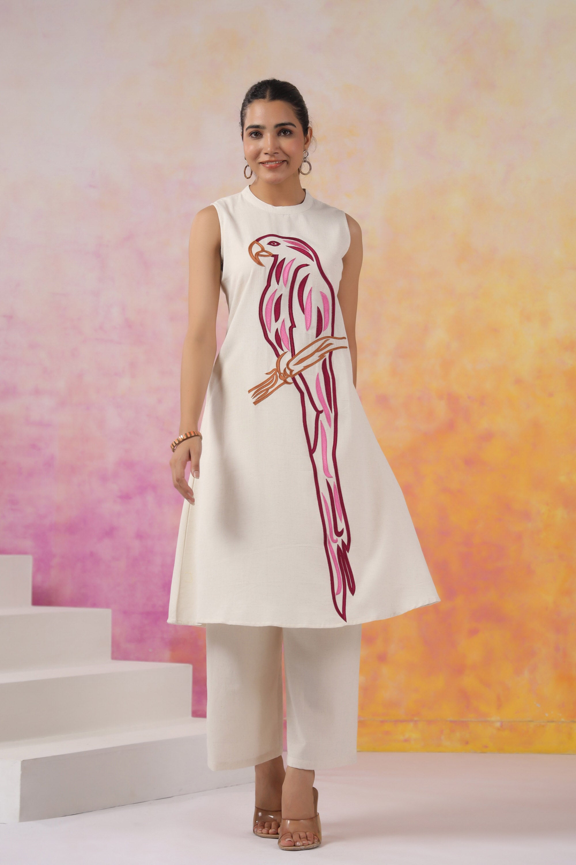 Off-White Artline Printed Cotton Flex Co-ord Set