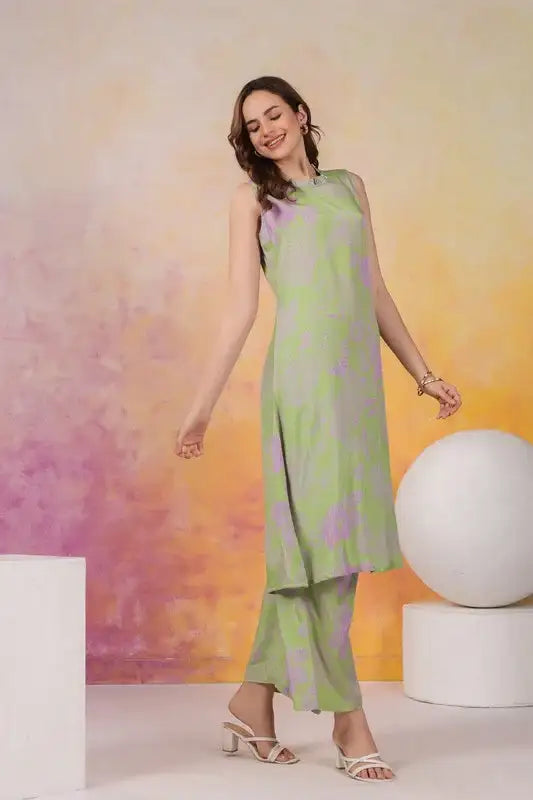 Green Botnical Cotton Co-ord Set