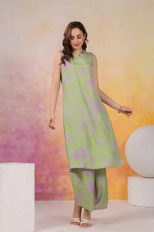 Green Botnical Cotton Co-ord Set