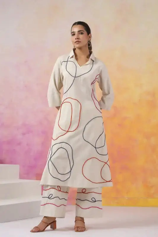 Playful Traces Cotton Flex Co-ord Set