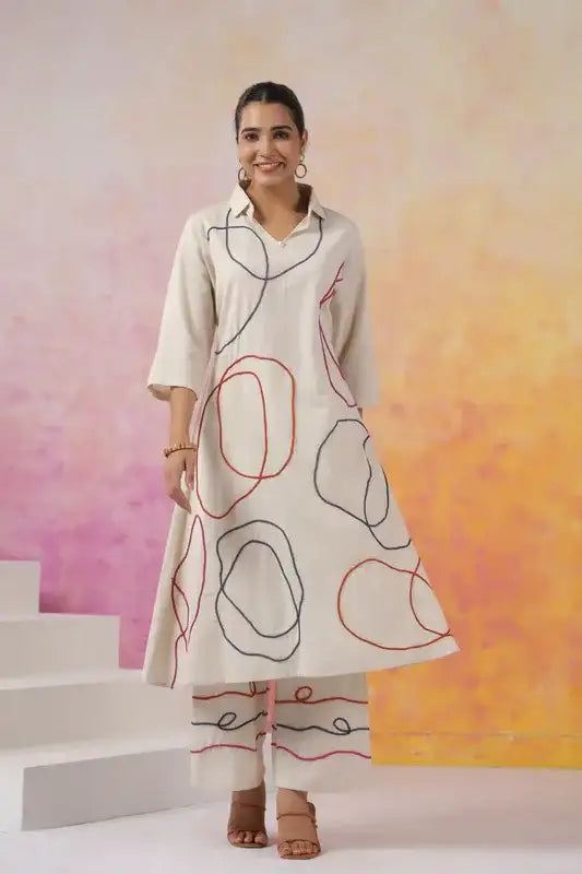 Playful Traces Cotton Flex Co-ord Set