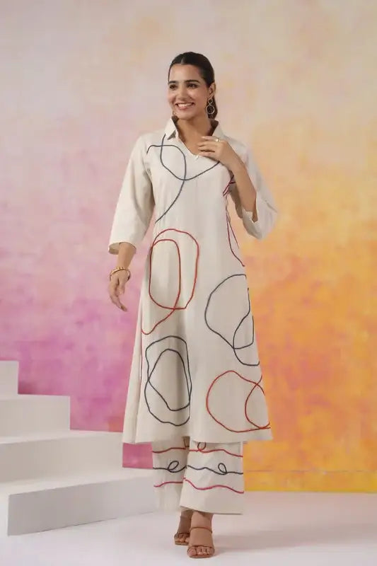 Playful Traces Cotton Flex Co-ord Set