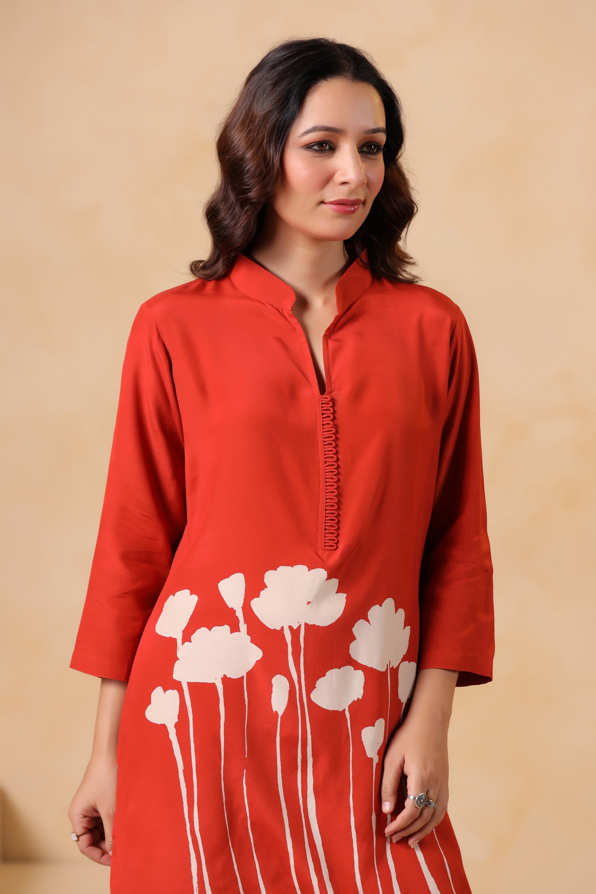 Rust Bloom Russian Silk Co-ord Set