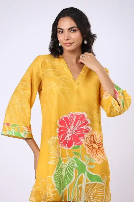 Golden Flora Cotton Co-ord Set