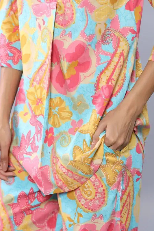 Heritage Blue Cotton Co-ord Set