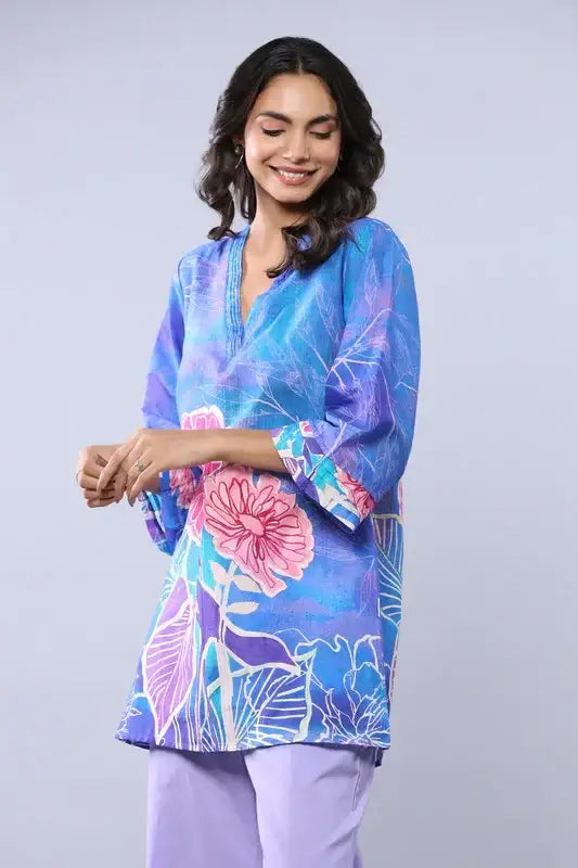 Lavender Garden Cotton Top