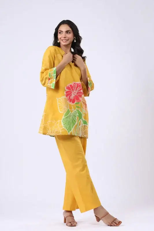 Golden Flora Cotton Co-ord Set