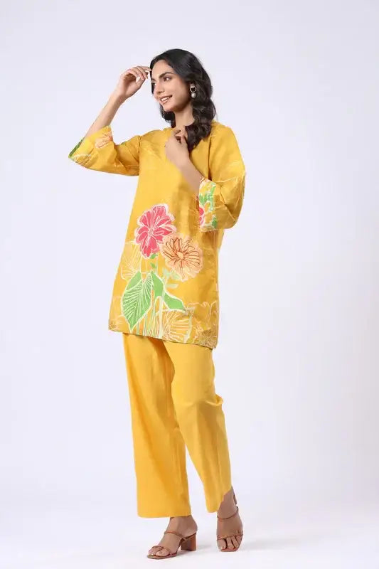 Golden Flora Cotton Co-ord Set