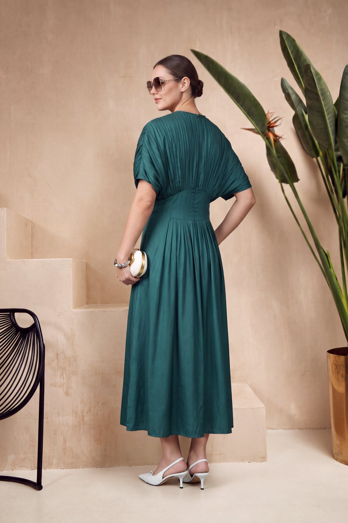 Absinthe Green Affair Russian Silk Dress