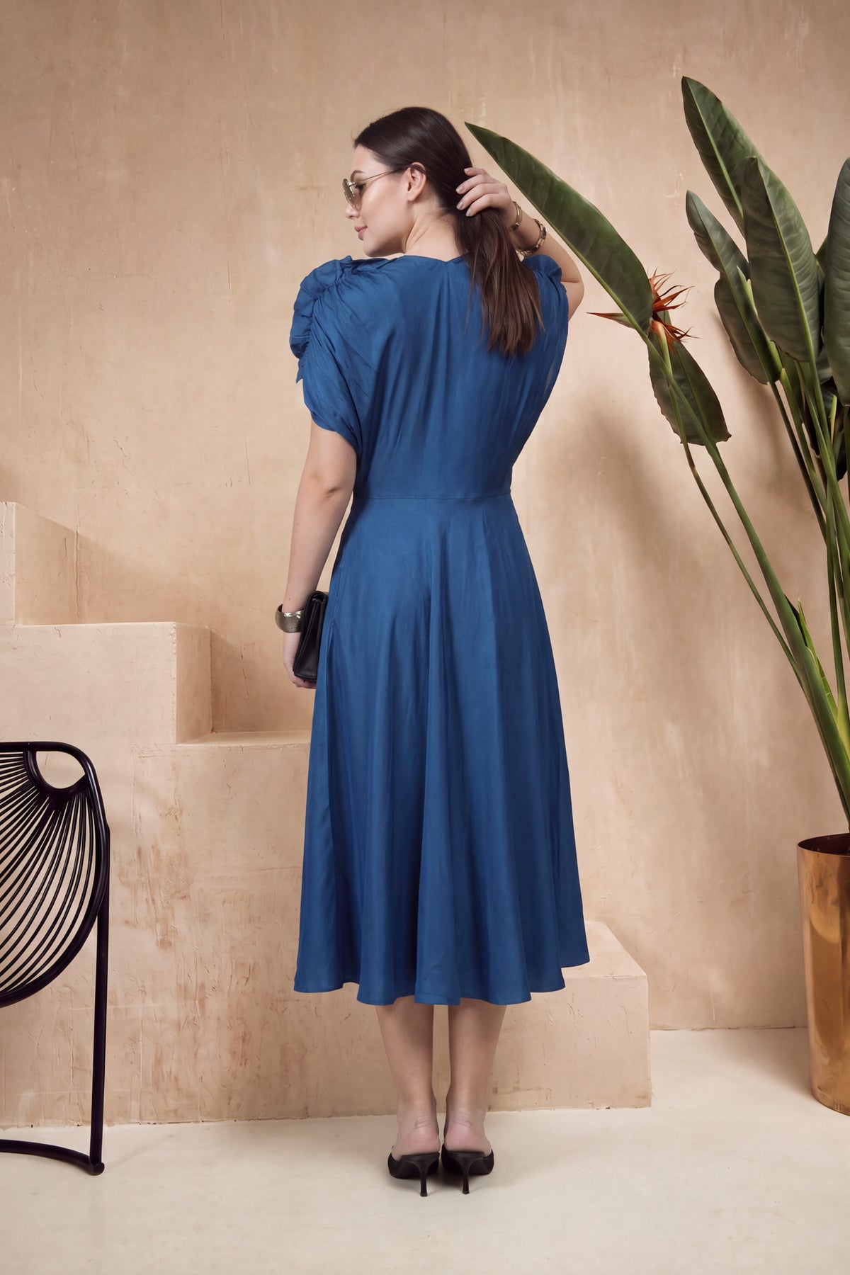 Sapphire Spritz Russian Silk Dress