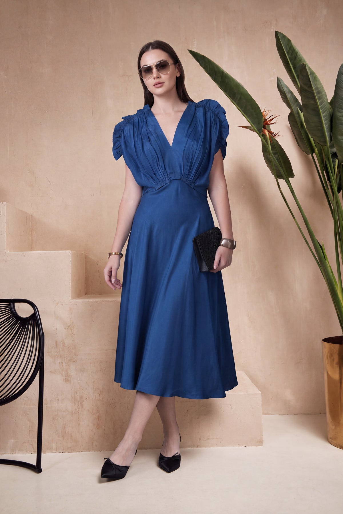 Sapphire Spritz Russian Silk Dress