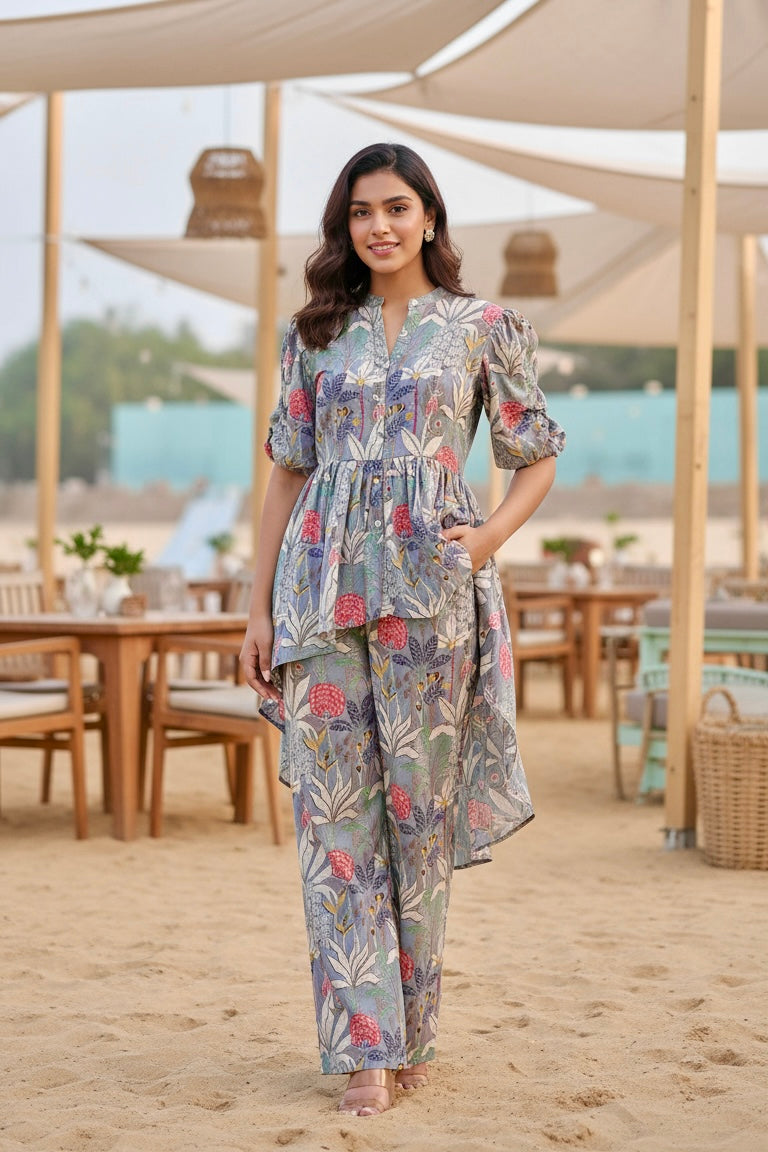 Misty Mulberry Cotton Co-ord Set