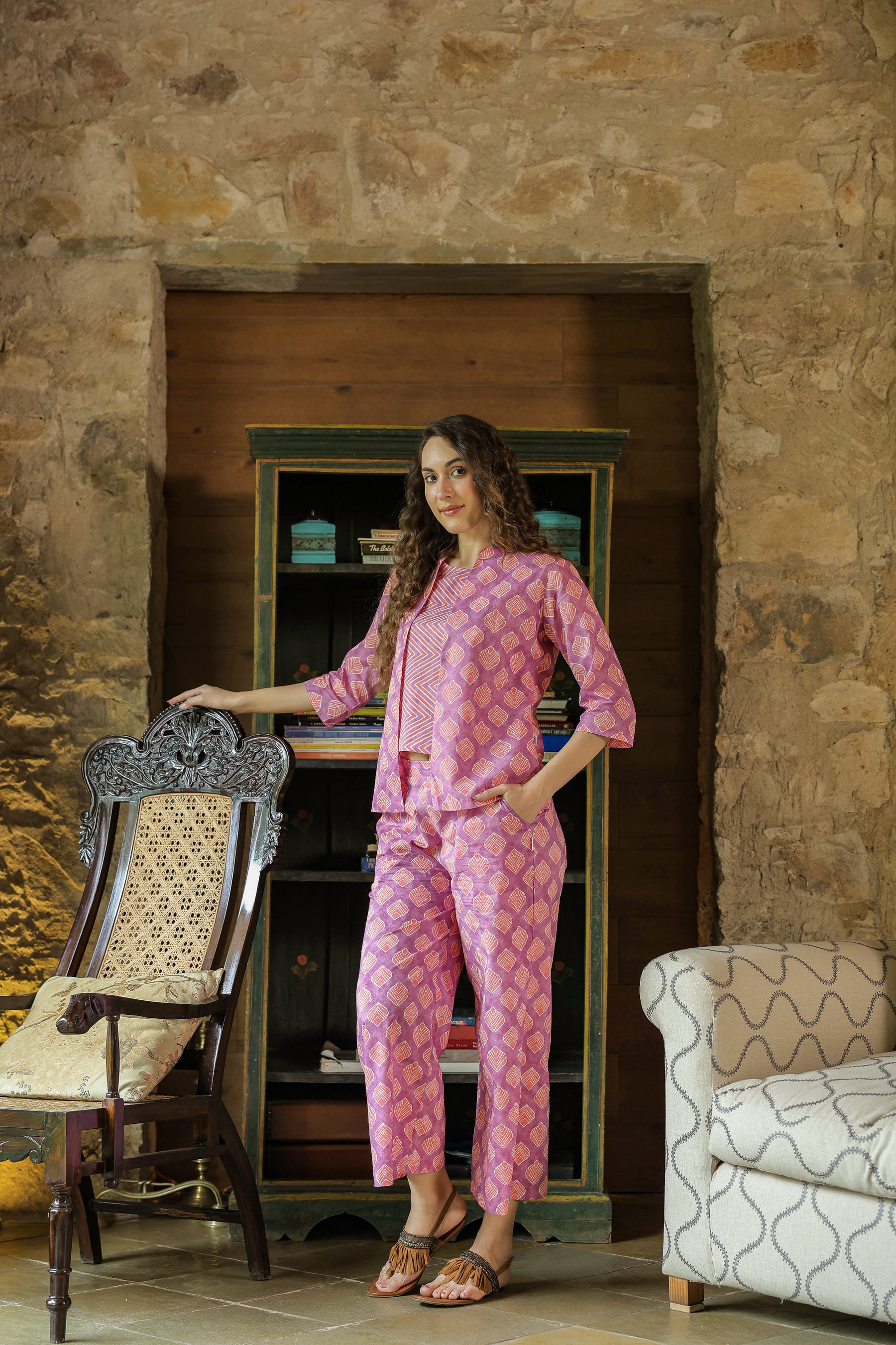 Mimosa Delight Three Piece Cotton Set